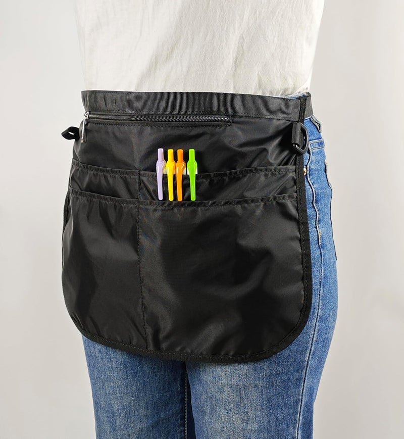 Bafelia Waterproof Server Apron for Women with 5 Pockets,Quickly Put on and Take off Waitress Aprons,Work Apron for Bartender Barista - Image 4